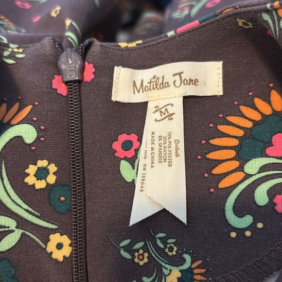 Matilda Jane Friends Forever Maja women’s brown floral dress size medium - Picture 10 of 11